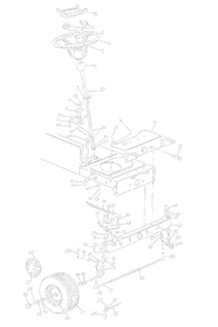 Front Steering Assembly Diagram and Parts List for 13AM675G372 1997 Yard Machines Lawn Tractor
